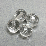 Czech Glass Fire Polish 1-Hole Ball - 12MM CRYSTAL