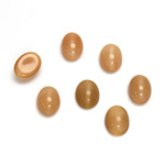 Glass Medium Dome Cabochon - Oval 08x6MM MOONSTONE BEIGE
