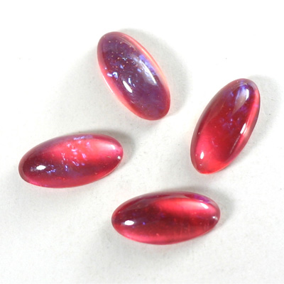 Glass Medium Dome Lampwork Cabochon - Oval 18x9MM MEXICAN OPAL (03560)