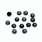 Glass Medium Dome Cabochon - Round 05MM Metallic Coated HEMATITE