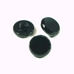 Glass Button - Cut & Polished Top Round 15.5MM JET