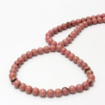 Gemstone Bead - Smooth Round 06MM RHODONITE