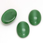 Glass Medium Dome Cabochon - Oval 18x13MM MOONSTONE GREEN