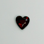 Glass Flat Back Rose Cut Fancy Foiled Stone  - Heart 12x11MM GARNET