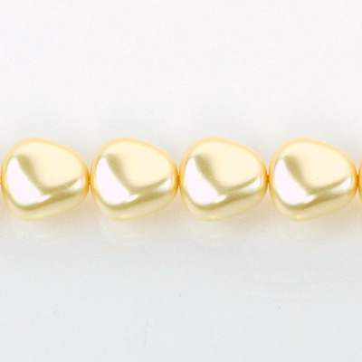 Czech Glass Pearl Bead - Potato 16x14MM CREME 70414