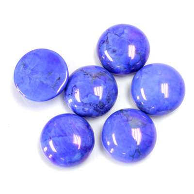 Gemstone Cabochon - Round 12MM HOWLITE DYED LAPIS