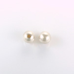 Czech Glass Pearl 1-Hole Ball - 08MM WHITE 70401