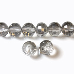 Chinese Cut Crystal Bead Rich Cut - Round 08MM GREY LUMI COAT