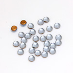 Glass Medium Dome Foiled Cabochon - Round 04MM LT SAPPHIRE