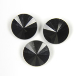 Cut Crystal Point Back Rivoli 12MM JET