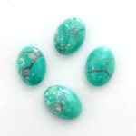 Gemstone Cabochon - Oval 14x10MM HOWLITE DYED CHINESE TURQ