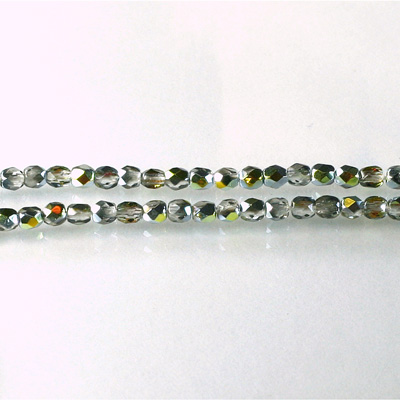Czech Glass Fire Polish Bead - Round 03MM 1/2 Coated MAREA