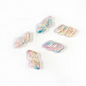 Glass Medium Dome Lampwork Cabochon -Bowknot 12x6MM FIRE OPAL (01003)