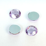 Plastic Flat Back Foiled Rose Cut Rhinestone - Round 13MM LT AMETHYST