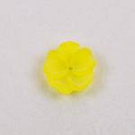 German Plastic Flower with Center Hole - 5-Petal Round 14MM MATTE LT TOPAZ