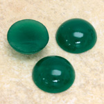 Glass Medium Dome Cabochon - Round 18MM CHRYSOPHRASE