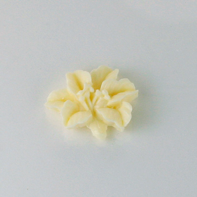 Plastic Carved No-Hole Flower - Lily 18x15MM IVORY