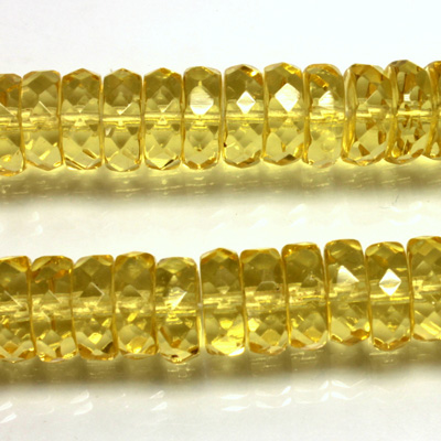 Czech Glass Fire Polished Bead - Rondelle 10x4MM JONQUIL