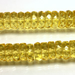 Czech Glass Fire Polished Bead - Rondelle 10x4MM JONQUIL
