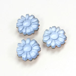 Glass Flat Back Foiled Mirror - Daisy 10MM MATTE LT SAPPHIRE