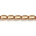 Czech Glass Pearl Bead - Oval 6x4MM MATTE COPPER