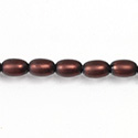 Czech Glass Pearl Bead - Oval 6x4MM MATTE RUST