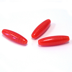 Czech Pressed Glass Bead - Smooth Oval 23x7MM STRIPE MOONSTONE BROWN