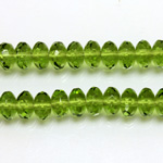 Czech Glass Fire Polish Bead - Rondelle Donut 07x4MM OLIVENE