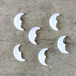 Glass Flat Back Moon - 08MM MATTE CRYSTAL AB Foiled