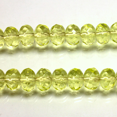 Czech Glass Fire Polish Bead - Rondelle Donut 09x6MM JONQUIL