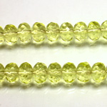 Czech Glass Fire Polish Bead - Rondelle Donut 09x6MM JONQUIL