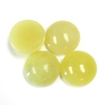 Gemstone Cabochon - Round 15MM JADE OLIVE