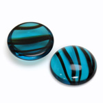 Glass Medium Dome Cabochon - Round 20MM BLUE TORTOISE