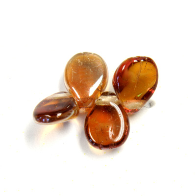 Preciosa Czech Pressed Glass Bead - Pip 5x7MM AMBER CRYSTAL (23401)