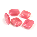 Glass Point Back Buff Top Stone Opaque Doublet - Cushion Octagon 10x8MM PINK MOONSTONE