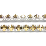 Preciosa Metal Spike Banding 1 Row - Round 15SS AURUM/SILVER