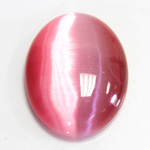 Fiber-Optic Cabochon - Oval 40x30MM CAT'S EYE LT PINK