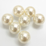 Plastic Pearl No-Hole Ball 12MM SNOW