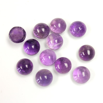 Gemstone Cabochon - Round 07MM AMETHYST (B grade)