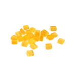 Fiber-Optic Flat Back Buff Top Straight Side Stone - Square 04x4MM CAT'S EYE SUN