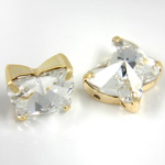 Crystal Stone in Metal Sew-On Setting - Butterfly 10MM CRYSTAL-GOLD