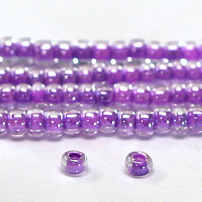 Preciosa Czech Glass Seed Bead - Round 08/0 CRYSTAL PURPLE 38128