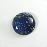 Glass Medium Dome Lampwork Cabochon - Round 25MM BLACK OPAL (00374)