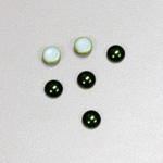 Glass Medium Dome Cabochon Pearl Spray Finish - Round 06MM HUNTER GREEN