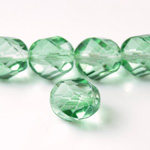 Czech Glass Fire Polished Bead - Twisted 14MM COATED TURMALINE