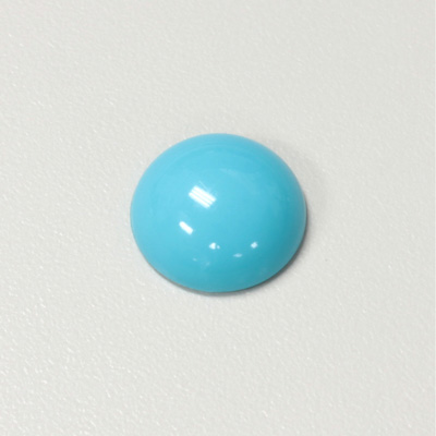 Plastic Flat Back Opaque Cabochon - Round 18MM TURQUOISE