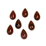Gemstone Cabochon - Pear 10x6MM RED OBSIDIAN
