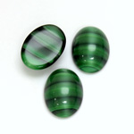 Glass Medium Dome Cabochon - Oval 18x13MM TIGEREYE GREEN