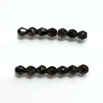 Czech Glass Fire Polished Bead - Bicone 04MM HEMATITE