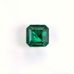 Glass Point Back Foiled Tin Table Cut (TTC) Stone - Square Octagon 10x10MM EMERALD